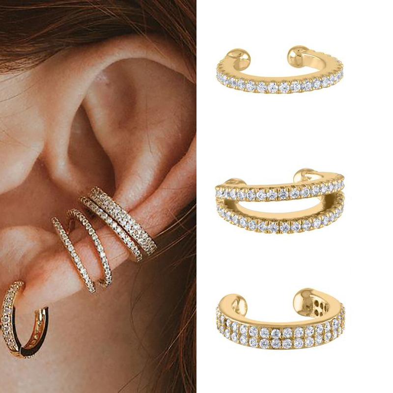 여성을위한 CRMYA 럭셔리 골드 실버 채워진 클립 귀 - Statement Earrings Oversized 리뷰 및 가격