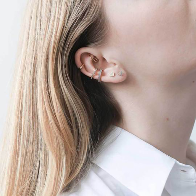 여성을위한 CRMYA 럭셔리 골드 실버 채워진 클립 귀 - Statement Earrings Oversized 리뷰 및 가격