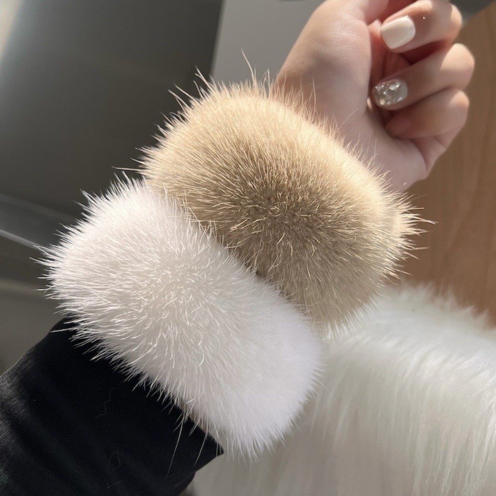 창의적이고 귀여운 밍크 퍼 커프스 따뜻한 손목 보호대  - Women'S Winter Accessories Set 리뷰 및 가격