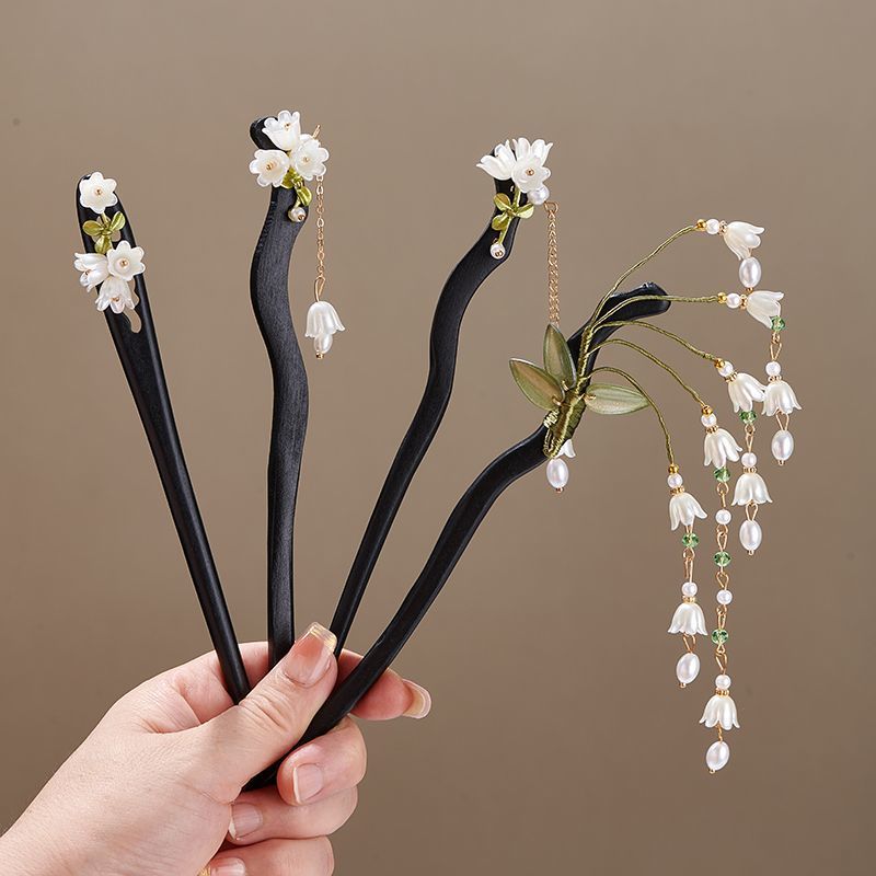 나무 꽃 머리핀 빈티지 은방울꽃 롱 태슬 헤어 스틱 여 - Pearl Hair Pin 리뷰 및 가격