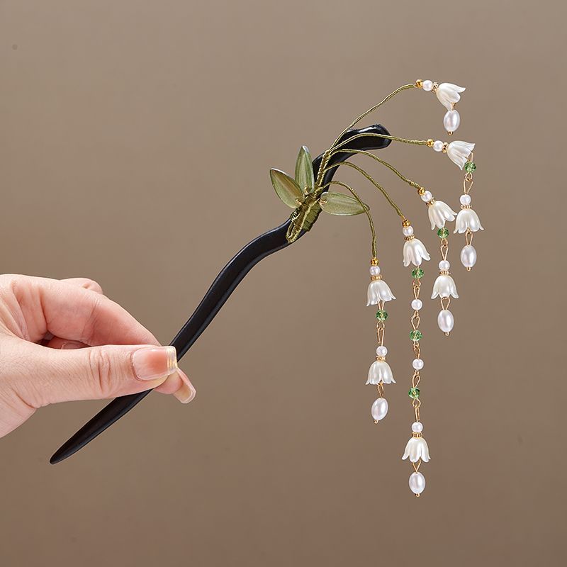 나무 꽃 머리핀 빈티지 은방울꽃 롱 태슬 헤어 스틱 여 - Pearl Hair Pin 리뷰 및 가격