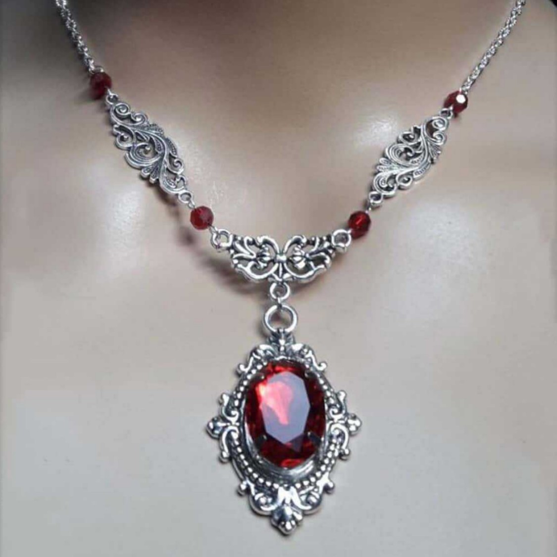 보라색 마법의 물방울 목걸이, 고딕 보석, 마녀 액세서 - Women'S Vampire Accessories 리뷰 및 가격