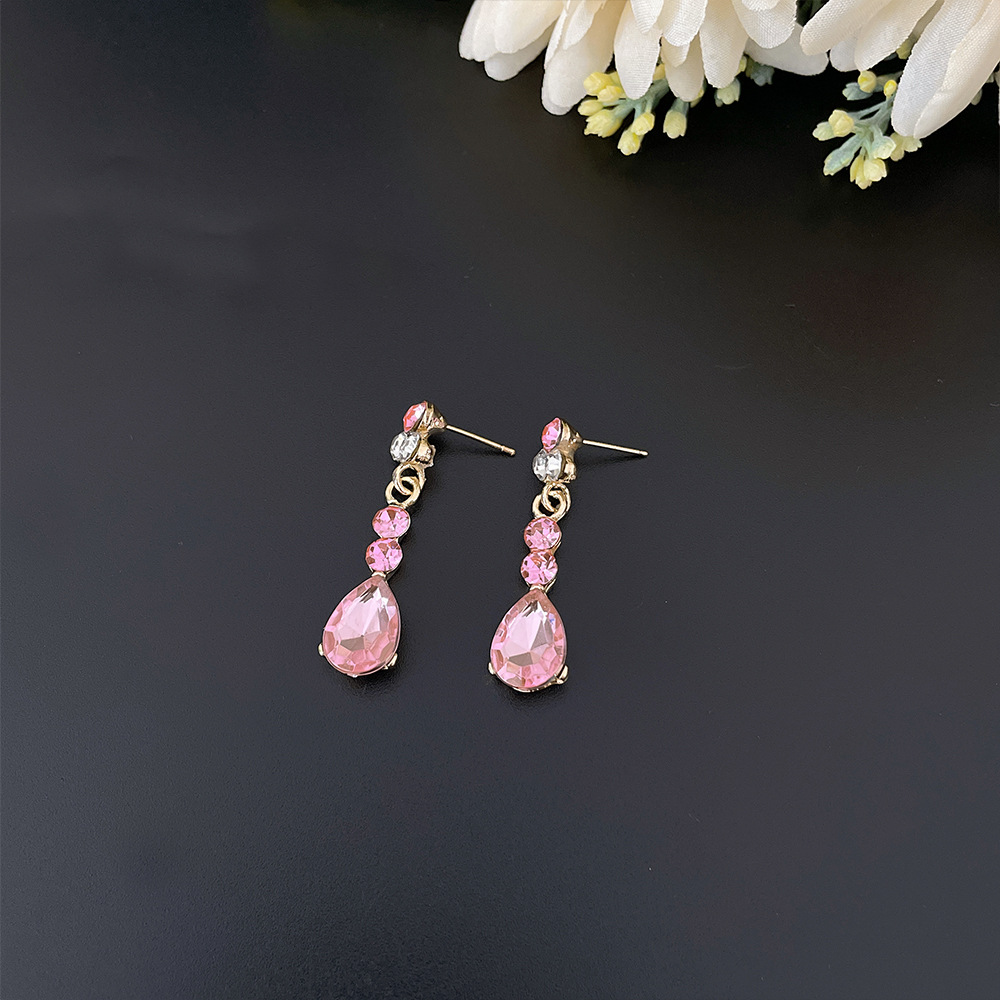 바로크 핑크 퍼플 크리스탈 신부 웨딩 쥬얼리 세트, 여 - Women Jewelry Accessories For Black Dress 리뷰 및 가격