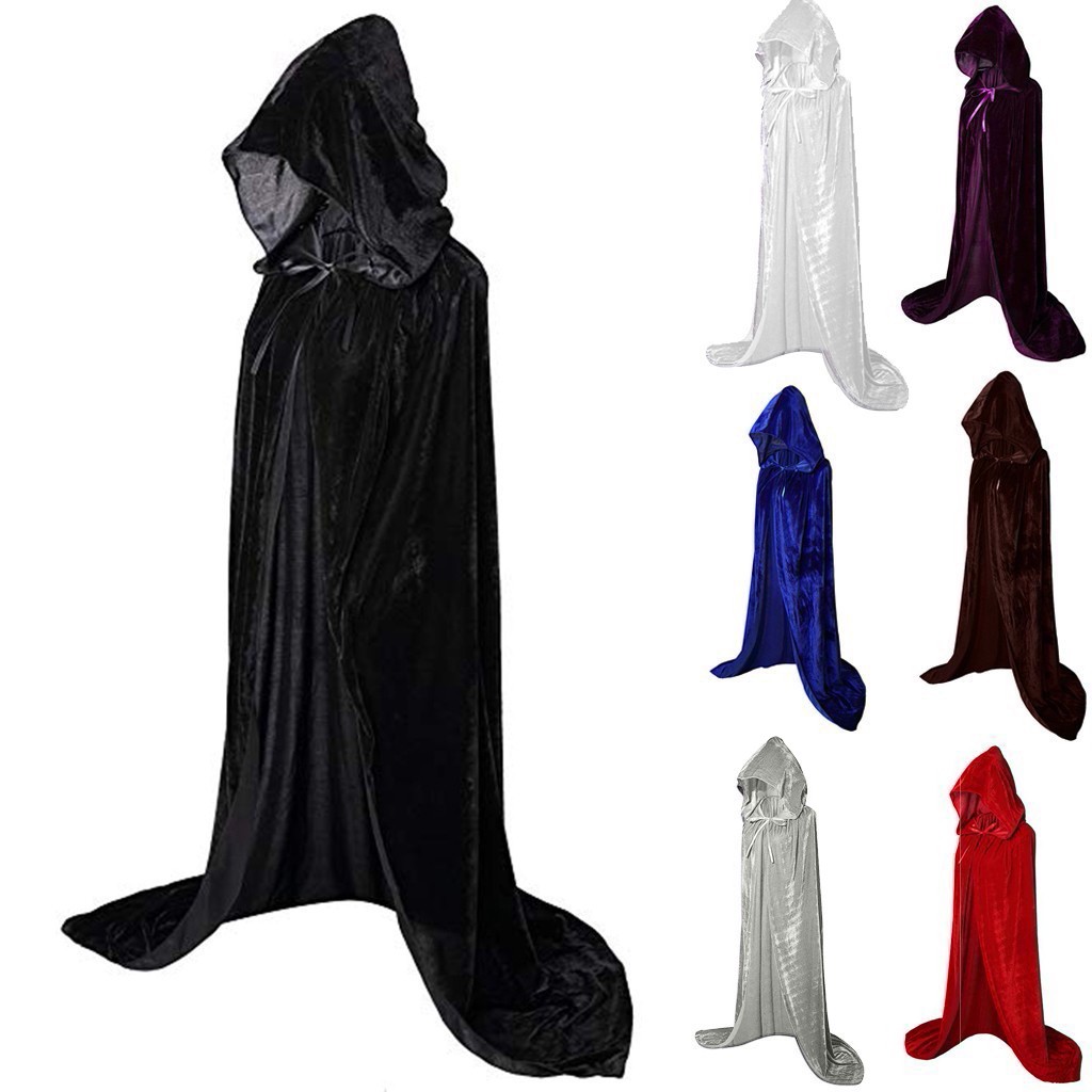 할로윈 망토 고딕 후드 망토 성인 엘프 마녀 롱 푸림  - Women'S Vampire Accessories 리뷰 및 가격