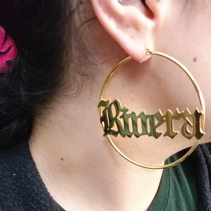 개인화 된 여성 큰 귀걸이 사용자 정의 모든 이름 보석 - Statement Earrings Oversized 리뷰 및 가격