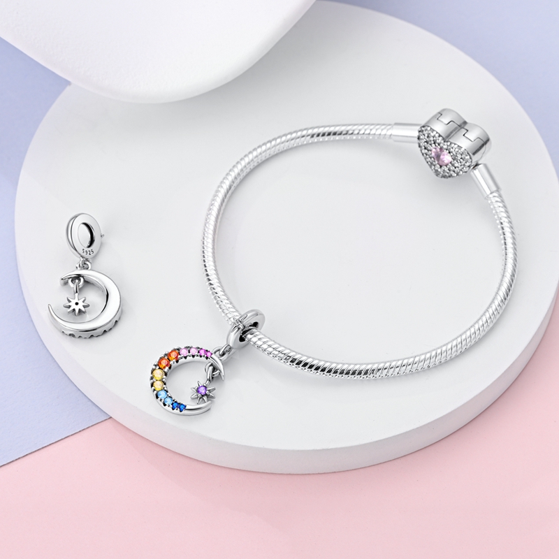 맞는 원래 팔찌 실버 도금 고양이 달 모양 별 여성을위 - Women Accessories Pandora 리뷰 및 가격