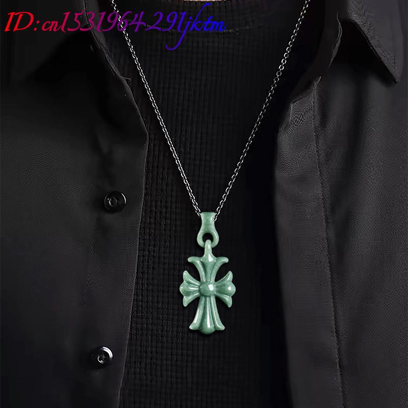 천연 버마산 경옥 십자가 펜던트 목걸이 주얼리 디자이너 - Women'S Accessories Jewelry 리뷰 및 가격