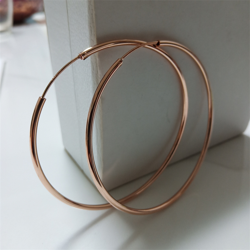 SOMILIA 여성을위한 새로운 로즈 골드 빅 후프 귀 - Statement Earrings Oversized 리뷰 및 가격