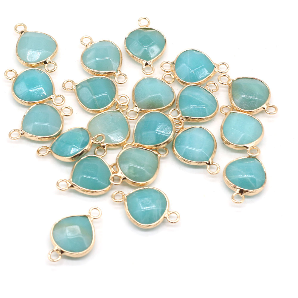 2pcs 천연 돌 커넥터 DIY 여성을위한 뚱뚱한 워터 - Women Accessories Dropshipping 리뷰 및 가격