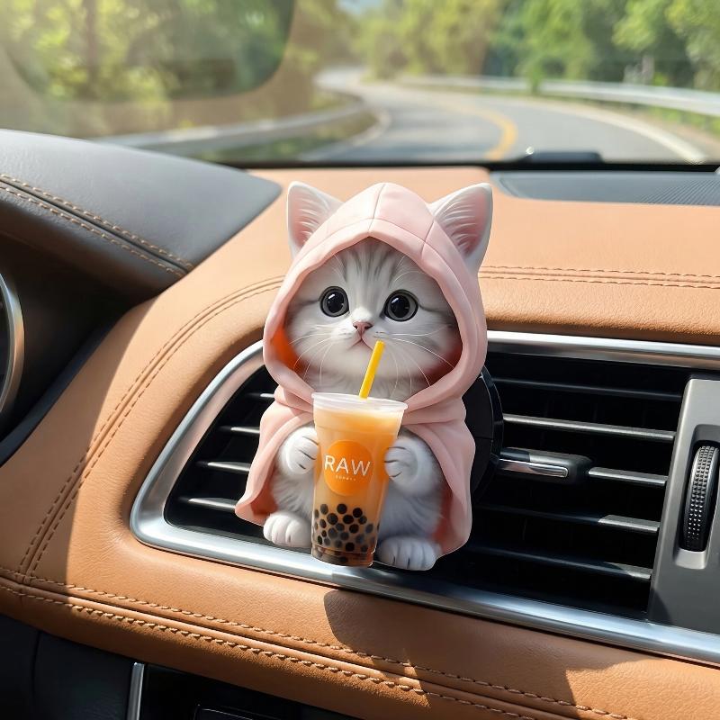 고양이 모양 차량용 방향제 클립, 송풍구 탈취제, 달콤 - Women Accessories Outlet 리뷰 및 가격