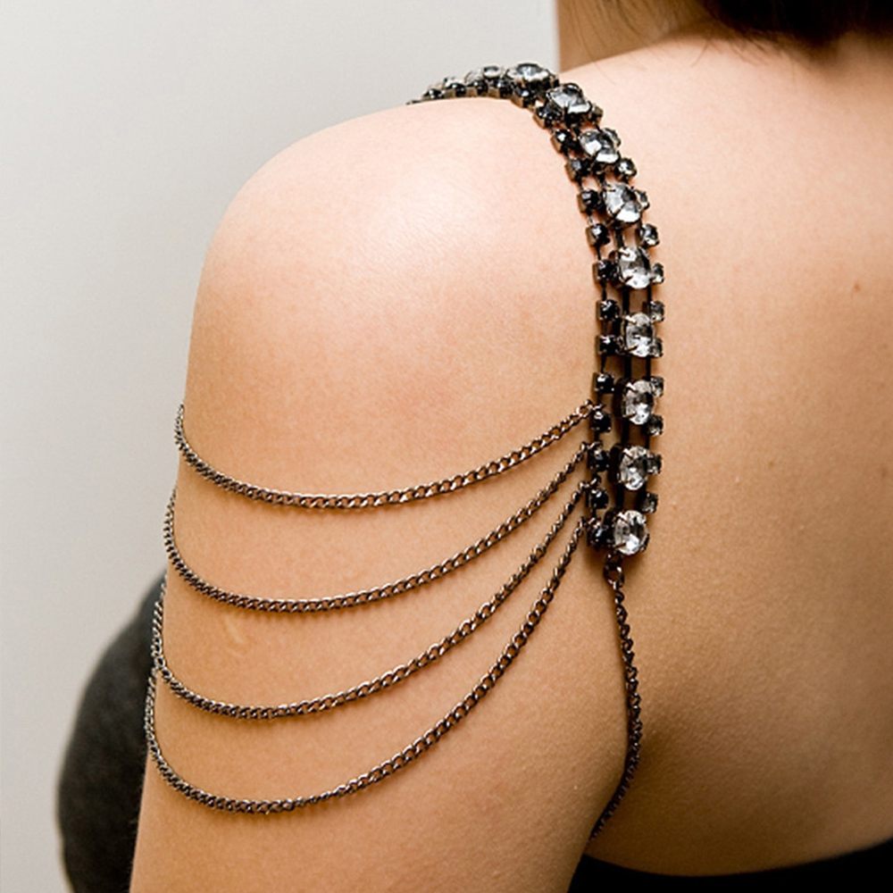 Stonefans 레이브 비키니 숄더 체인, 원피스 장 - Women Jewelry Accessories For Black Dress 리뷰 및 가격