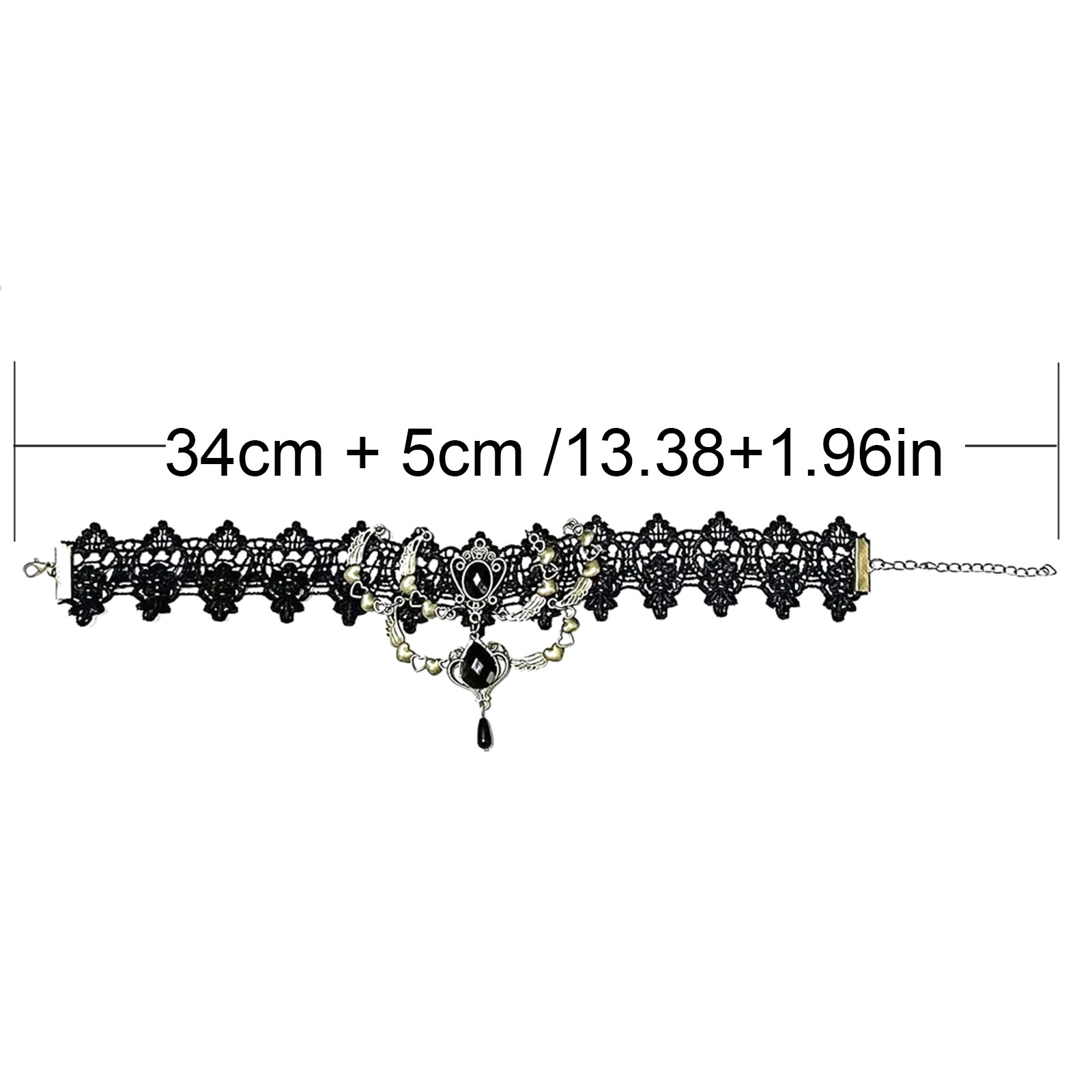 코트 고딕 블랙 레이스 타이 초커 눈물방울 태슬 목걸이 - Women Jewelry Accessories For Black Dress 리뷰 및 가격
