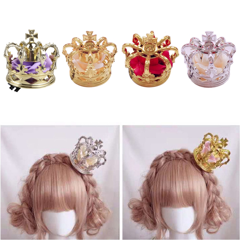 로리타 프린세스 3D 티아라 크라운 사치 인공 장미 꽃 - Women Accessories Dropshipping 리뷰 및 가격