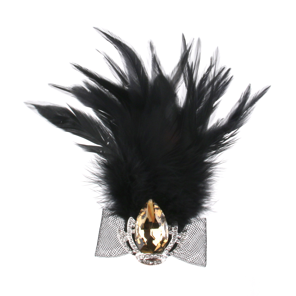 패션 주얼리 빈티지 브로치 핀, 블랙 깃털 크리스탈 크 - Women Jewelry Accessories For Black Dress 리뷰 및 가격