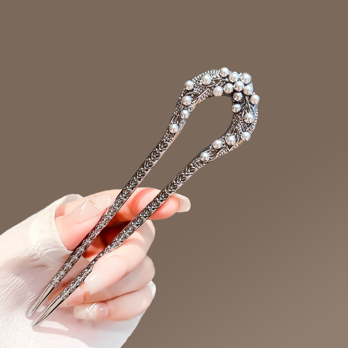 여성을위한 새로운 진주 U 모양의 머리핀 우아한 총 블 - Pearl Hair Pin 리뷰 및 가격