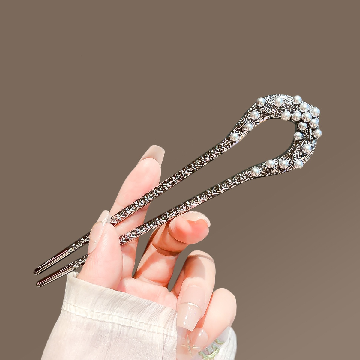 여성을위한 새로운 진주 U 모양의 머리핀 우아한 총 블 - Pearl Hair Pin 리뷰 및 가격