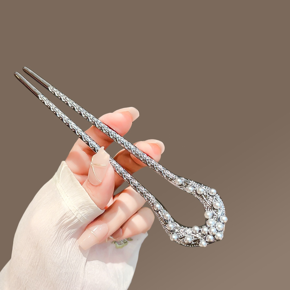 여성을위한 새로운 진주 U 모양의 머리핀 우아한 총 블 - Pearl Hair Pin 리뷰 및 가격