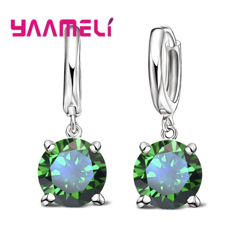 진짜 925 스털링 실버 매달려 귀걸이 여자를위한 CZ - Statement Earrings Oversized 리뷰 및 가격