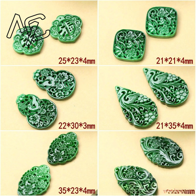 2pcs DIY 천연 드라이 그린 에메랄드 할로우 아웃 - Women'S Accessories Jewelry 리뷰 및 가격