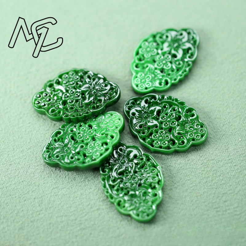 2pcs DIY 천연 드라이 그린 에메랄드 할로우 아웃 - Women'S Accessories Jewelry 리뷰 및 가격