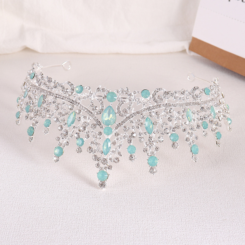 바로크 공주 여왕 오팔 크리스탈 신부 티아라 크라운 럭 - Women Jewelry Accessories For Black Dress 리뷰 및 가격