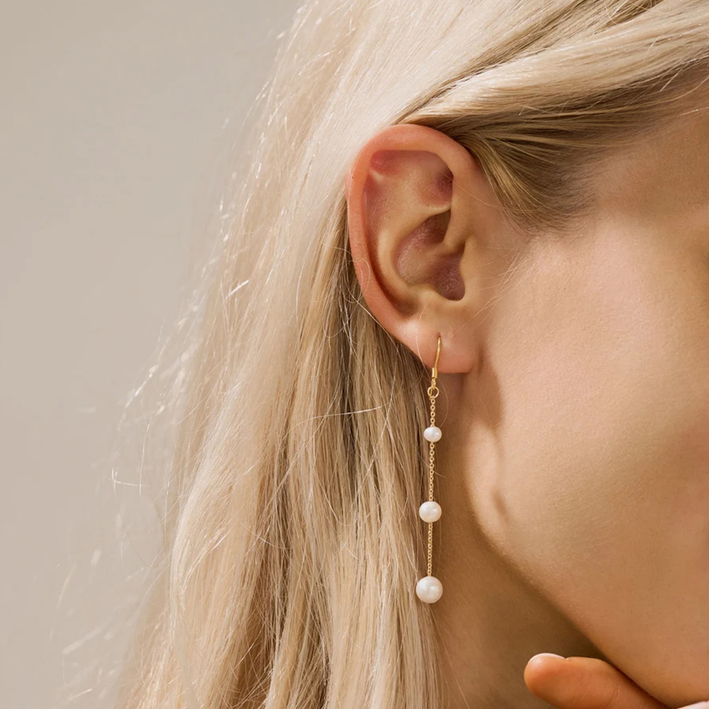 이만코 고급 천연 담수 진주 드롭 귀걸이 14K 금도금 - Women Accessories Outlet 리뷰 및 가격