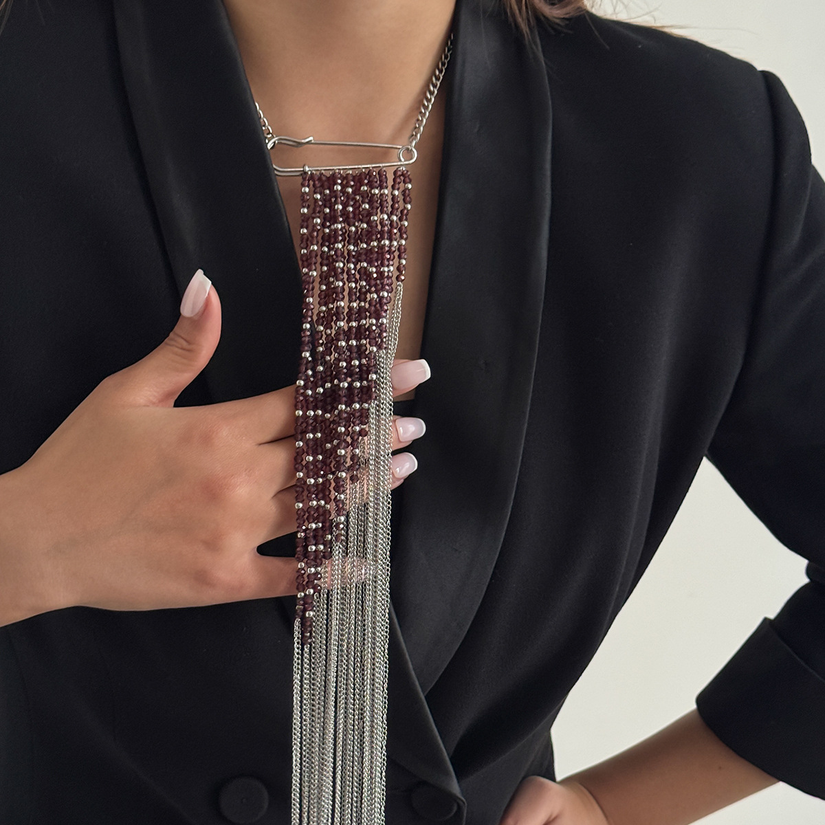 실버 컬러 태슬 체인 브로치 패션 액세서리 여성용 고정 - Women'S Accessories Jewelry 리뷰 및 가격