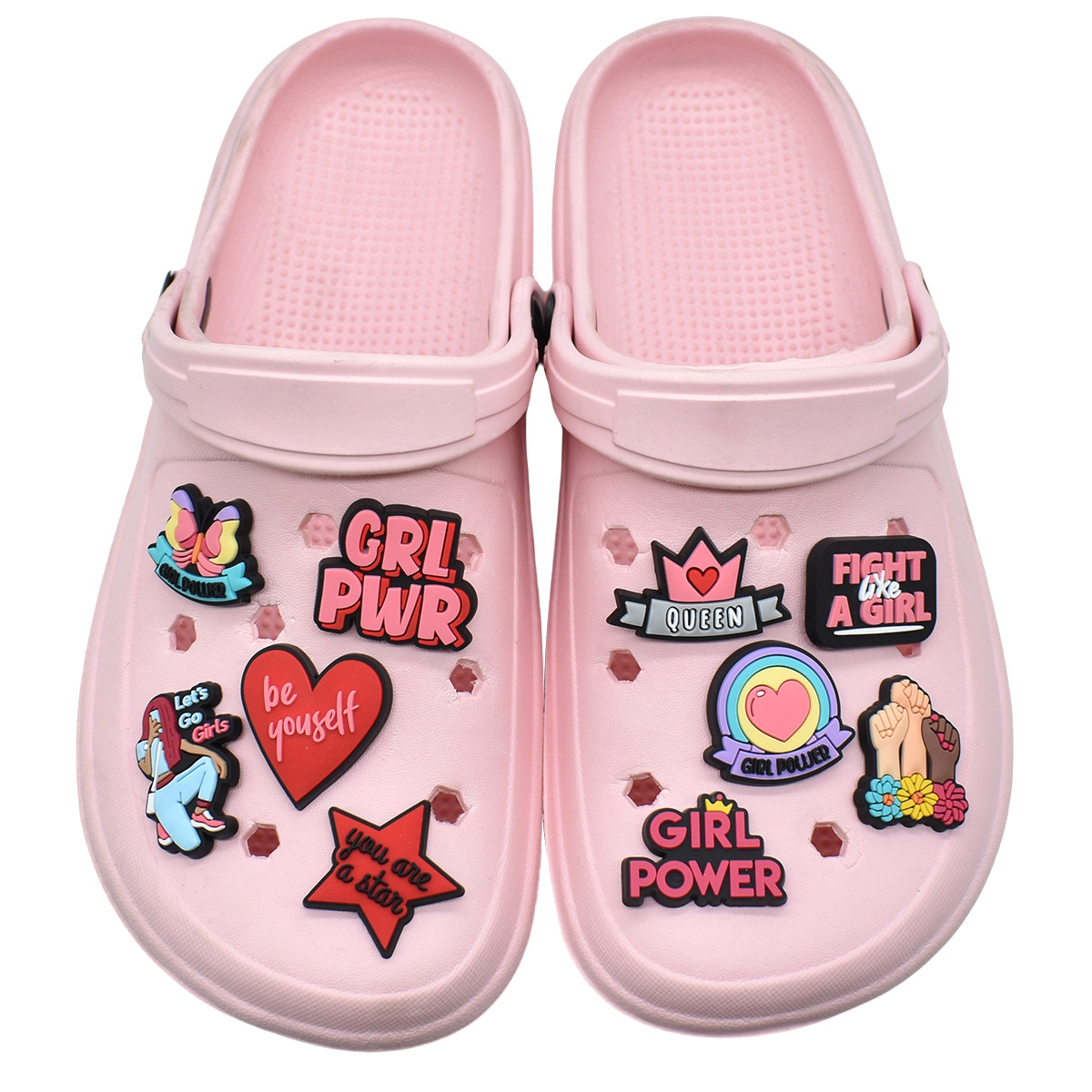귀여운 핑크 파워 슈즈 참 장식, 악어 핀 액세서리,  - Women'S Accessories Crocs 리뷰 및 가격