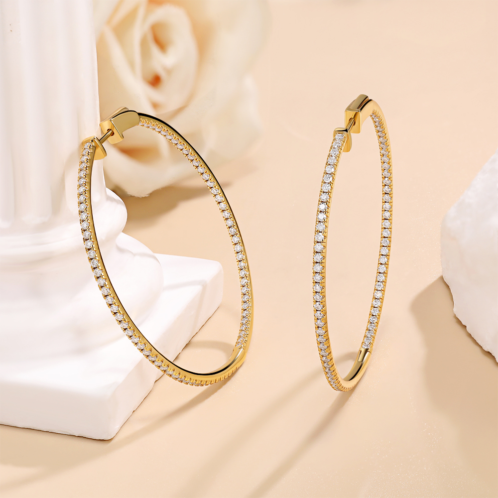 LinkerLove 로즈 골드 30/50mm Moiss - Statement Earrings Oversized 리뷰 및 가격