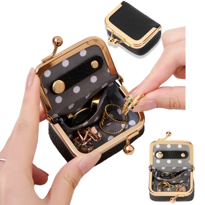 미니 가죽 동전 지갑 – 금색 걸쇠, 여성용 작은 보석 - Women'S Accessories Wallet 리뷰 및 가격