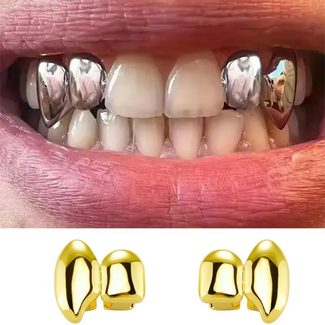 2개입 뱀파이어 DIY 이중 송곳니 그릴즈 광택 있는  - Women'S Vampire Accessories 리뷰 및 가격