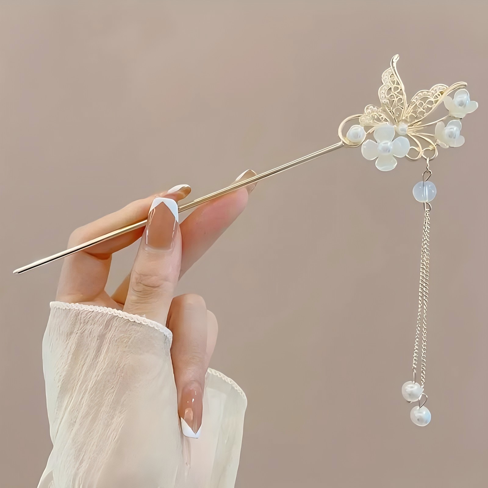 1/6pcs 우아한 중국 스타일 태슬 헤어 스틱 전통  - Pearl Hair Pin 리뷰 및 가격