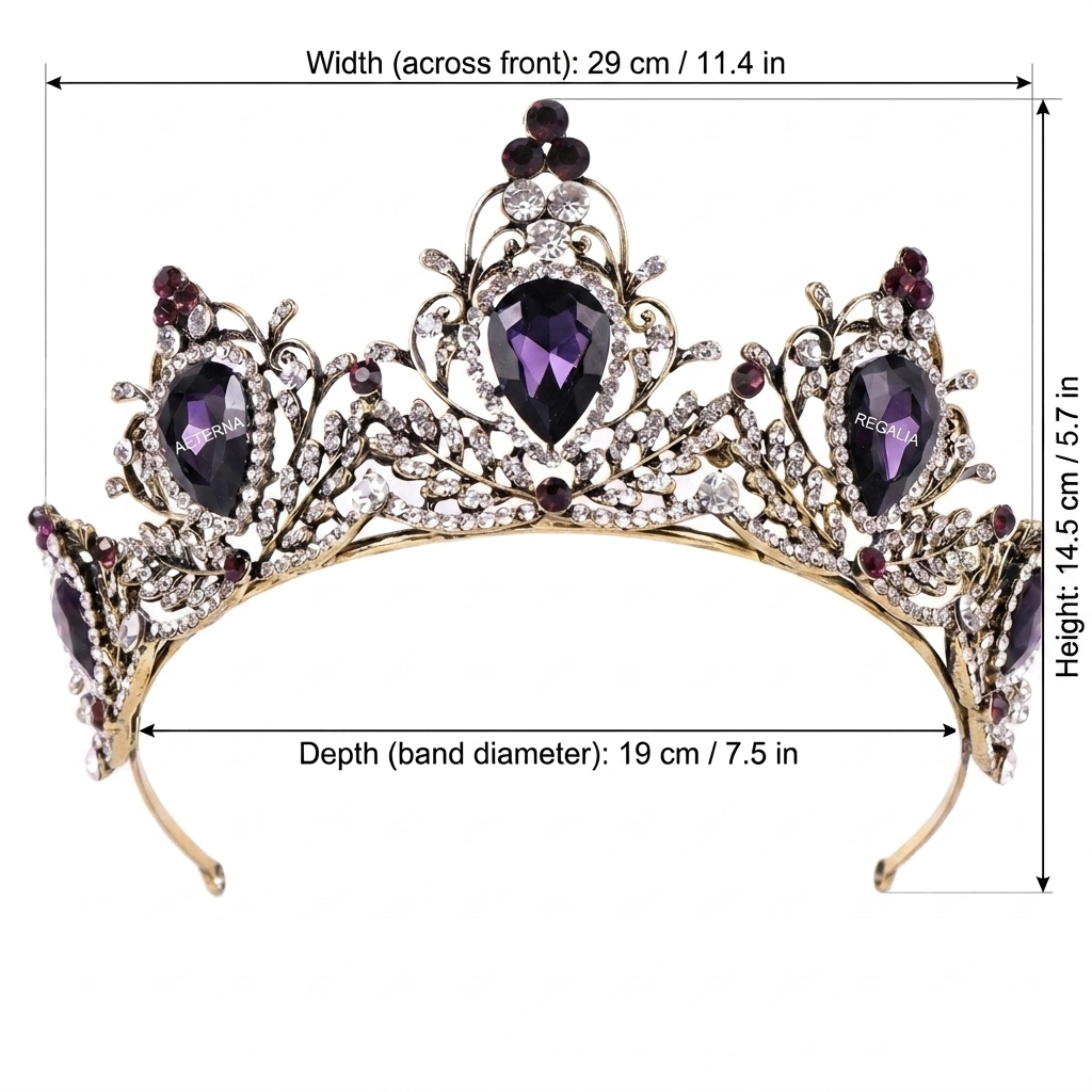 크라운 헤드피스 경량 바로크 크라운 웨딩 신부 파티 액 - Women'S Accessories Jewelry 리뷰 및 가격