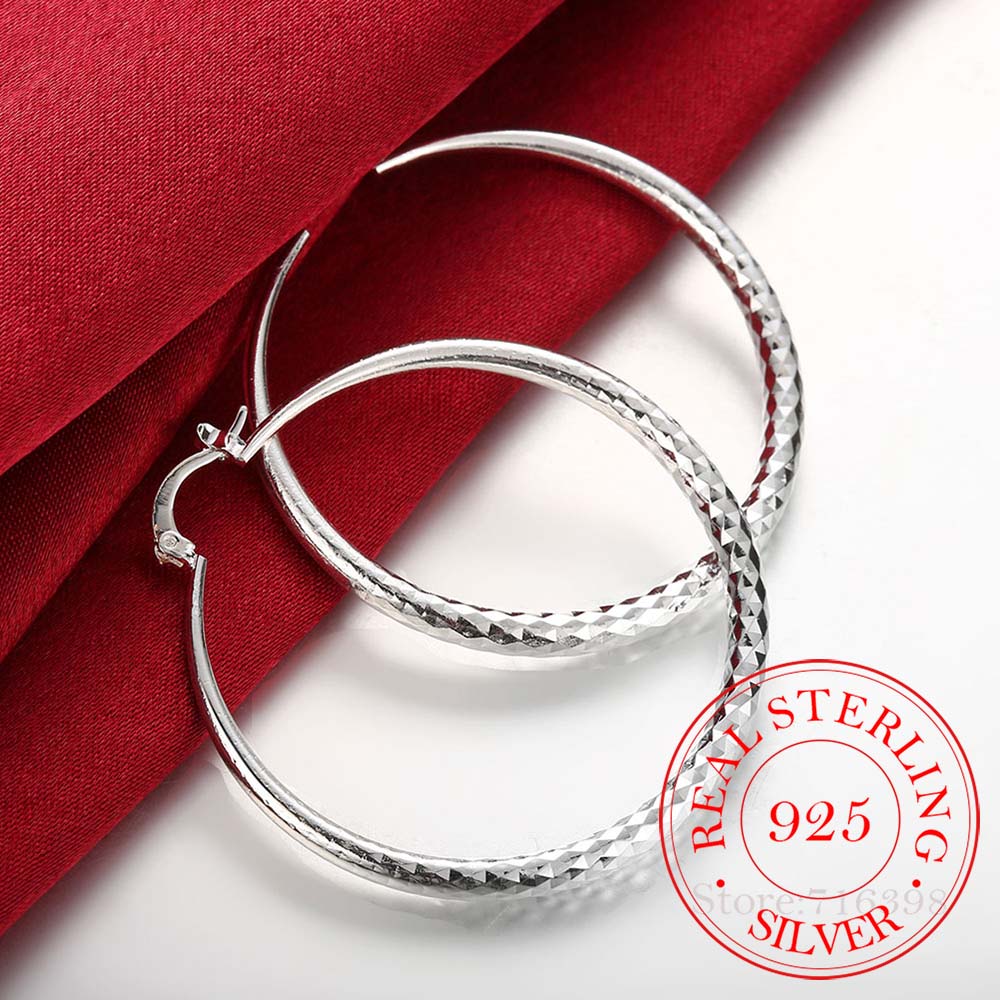 925 스털링 실버 힙합 라운드 귀걸이 여성용 대형 원 - Statement Earrings Oversized 리뷰 및 가격