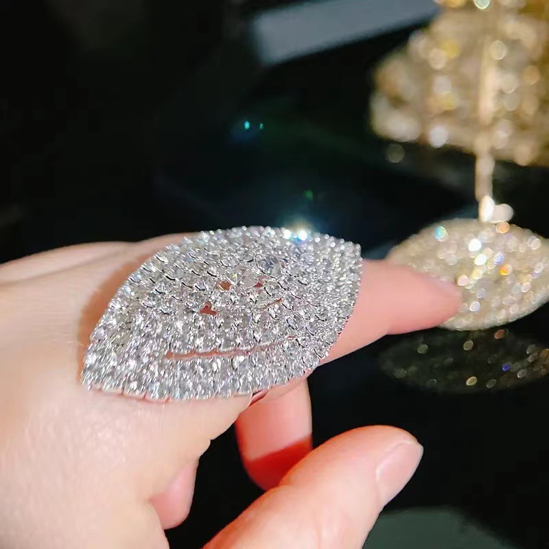 레드 블랙 라인스톤 눈 모양 반지 드래그 퀸 대형 타원 - Women Jewelry Accessories For Black Dress 리뷰 및 가격