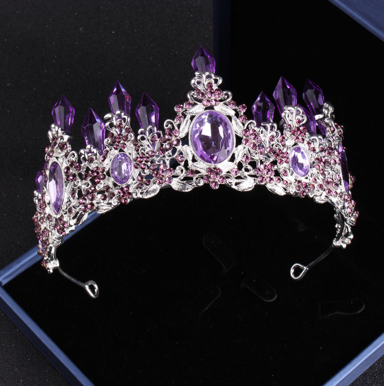 고귀한 보라색 크리스탈 신부 쥬얼리 세트, 목걸이 귀걸 - Women Jewelry Accessories For Black Dress 리뷰 및 가격