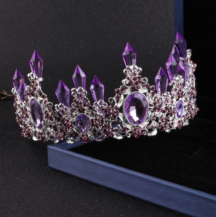 고귀한 보라색 크리스탈 신부 쥬얼리 세트, 목걸이 귀걸 - Women Jewelry Accessories For Black Dress 리뷰 및 가격