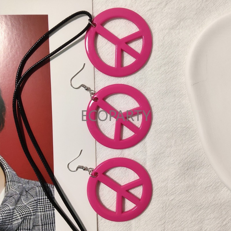 패션 히피 코스튬 세트, 60 년대 70 년대, 평안  - Women'S Accessories In The 60S 리뷰 및 가격
