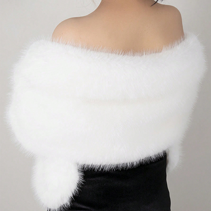 수제 폴리에스터 인조 폭스 퍼 여성용 패션 숄, 결혼식 - Women'S Winter Accessories Set 리뷰 및 가격