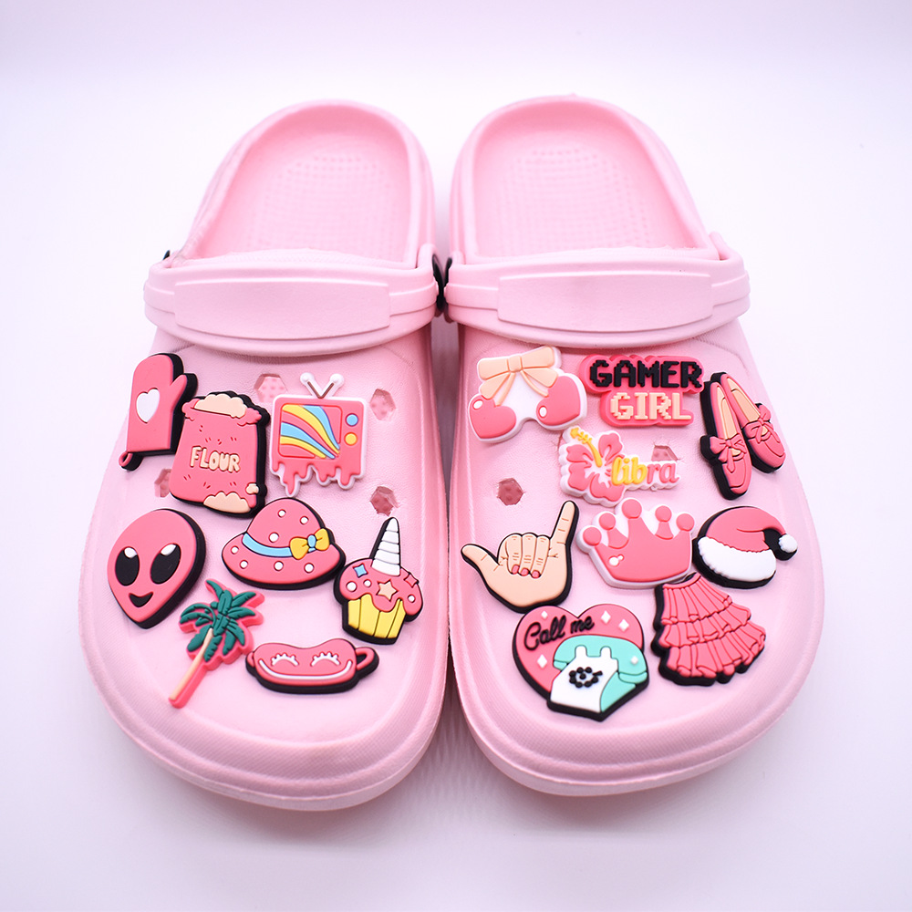 크록스 샌들용 16개 핑크색 신발 참, 귀여운 신발 액 - Women'S Accessories Crocs 리뷰 및 가격
