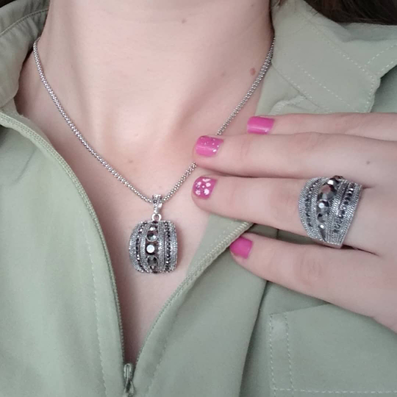 크기 6-10 빈티지 블랙 지르콘 쥬얼리 세트 블랙 귀 - Women Jewelry Accessories For Black Dress 리뷰 및 가격