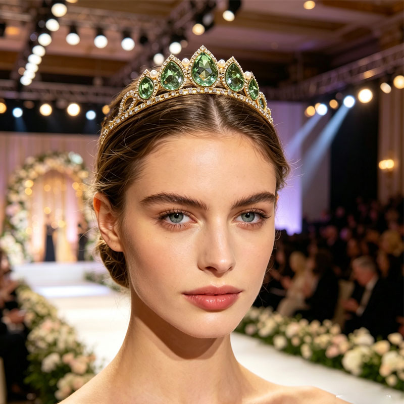 그린 물방울 모양 라인스톤 크리스탈 크라운 헤드피스 여 - Women'S Accessories Jewelry 리뷰 및 가격
