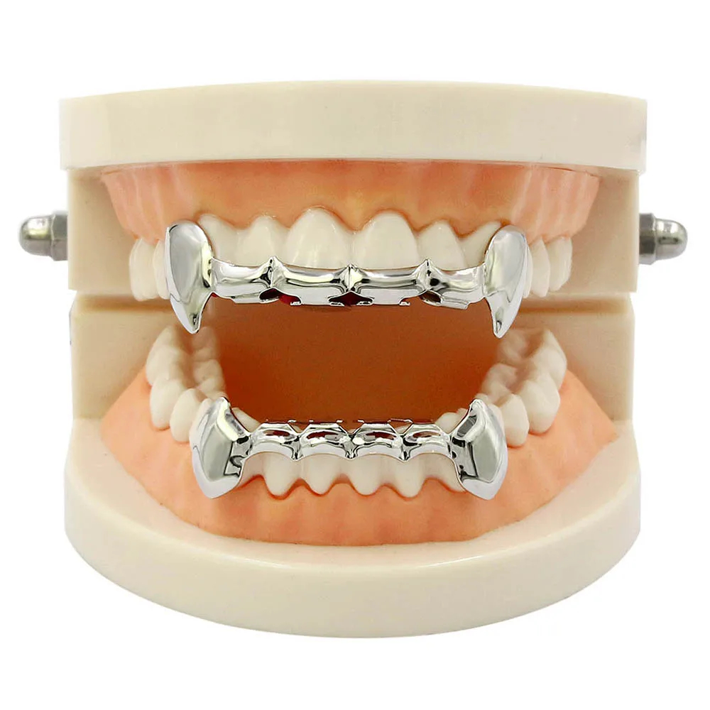 YOUNGX 힙합 뱀파이어 이빨 치아 그릴즈 상단 하단 - Women'S Vampire Accessories 리뷰 및 가격