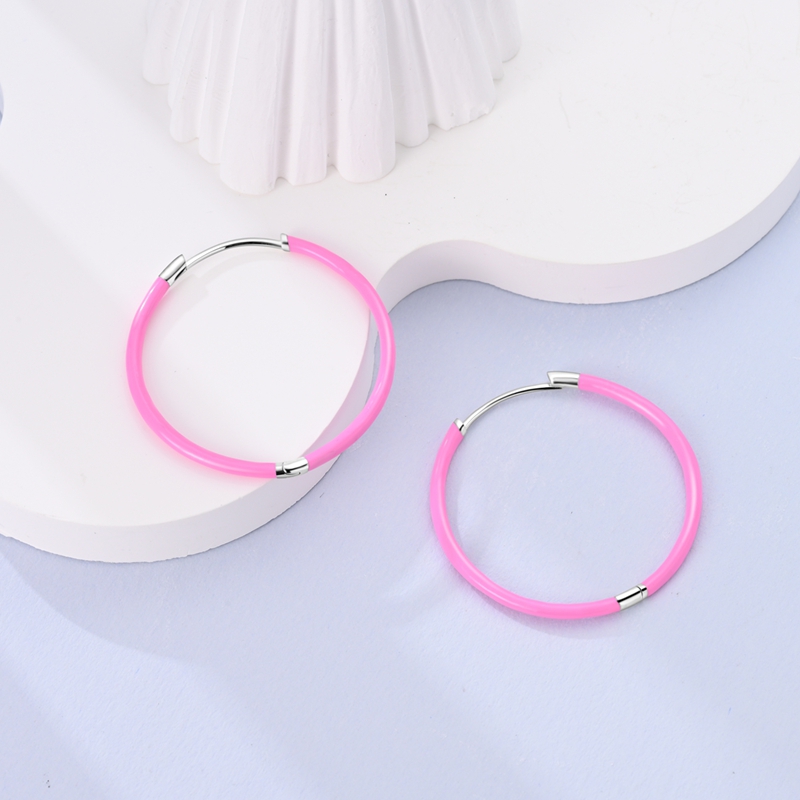 925 스털링 실버 귀걸이 여성용 반짝이는 핑크 대형  - Statement Earrings Oversized 리뷰 및 가격