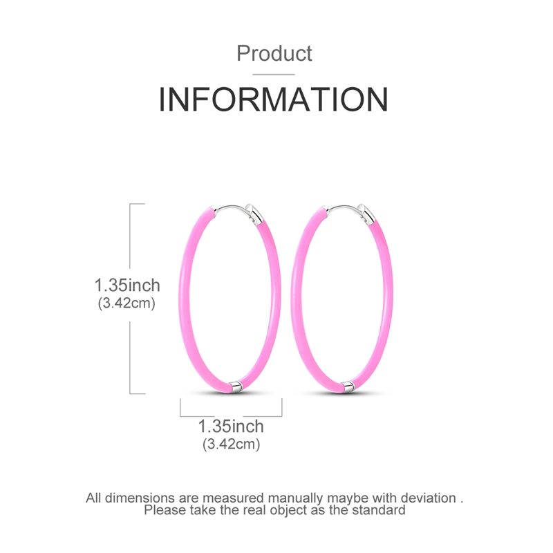 925 스털링 실버 귀걸이 여성용 반짝이는 핑크 대형  - Statement Earrings Oversized 리뷰 및 가격